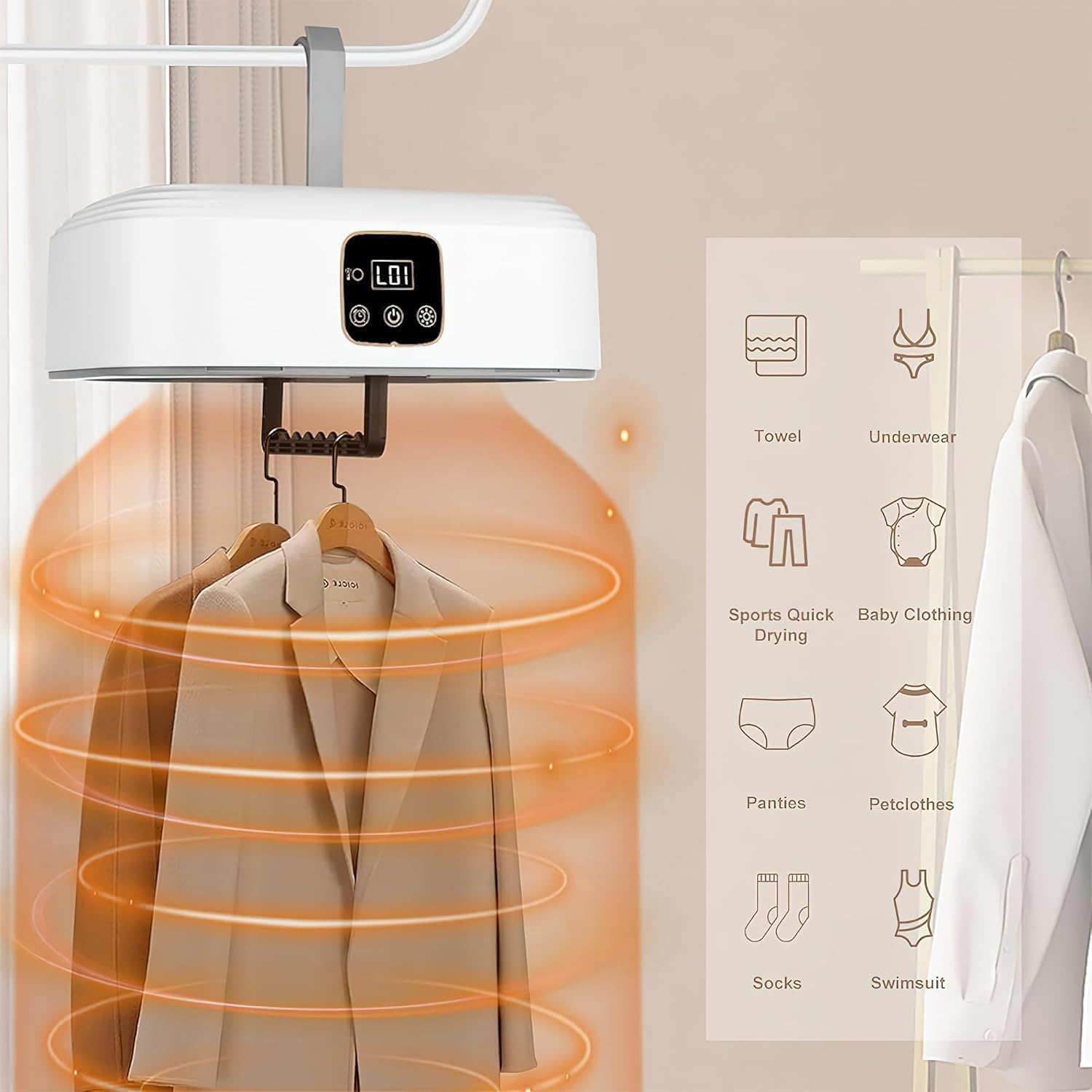 Portable Foldable Electric Clothes Dryer