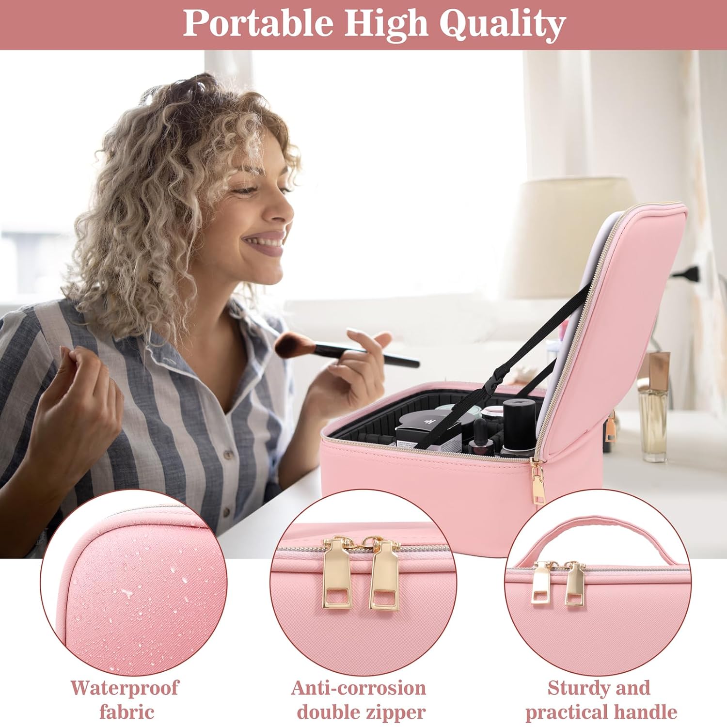 Smart LED Makeup Organizer Bag