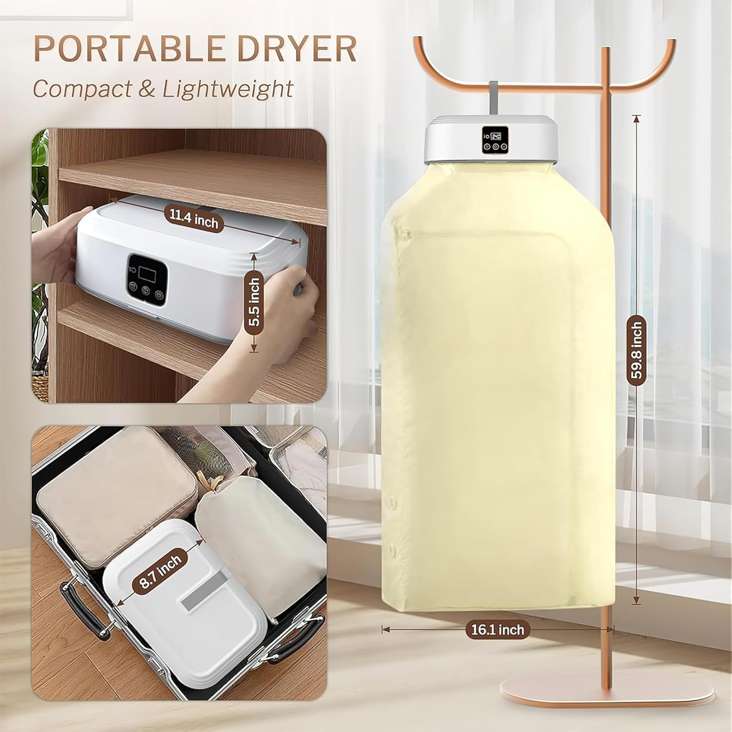 Portable Foldable Electric Clothes Dryer