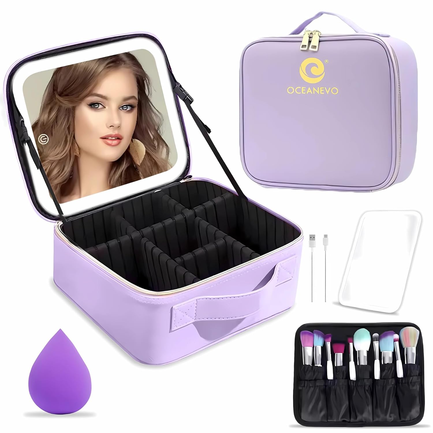 Smart LED Makeup Organizer Bag