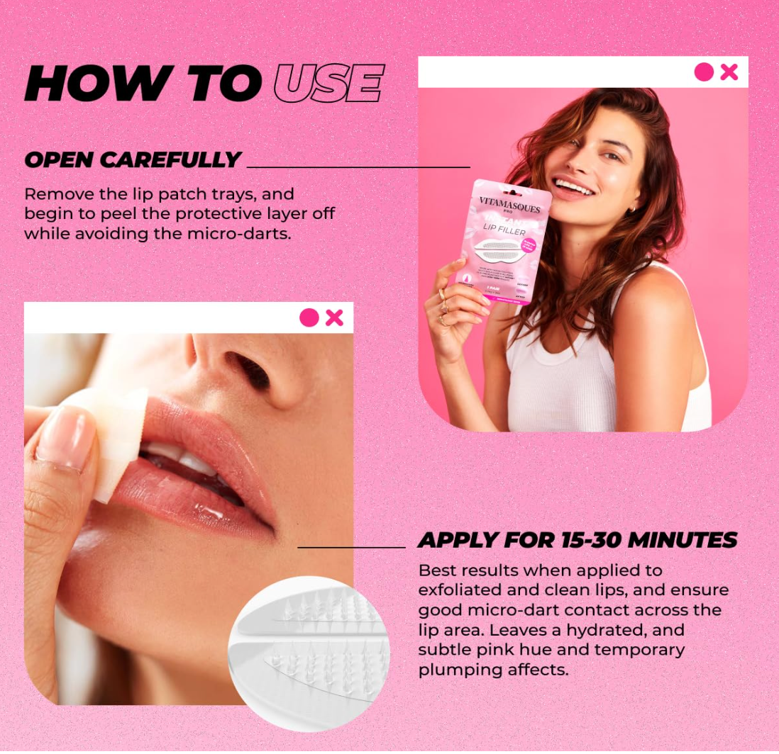 Microneedle Lip Plumping Patch