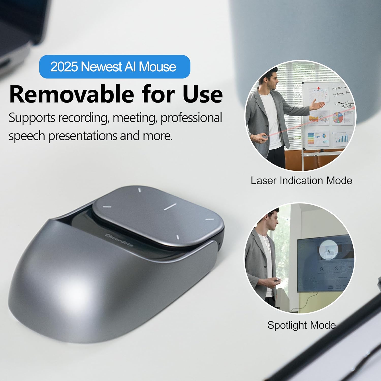 5-In-1 AI Powered Air Mouse with Recorder