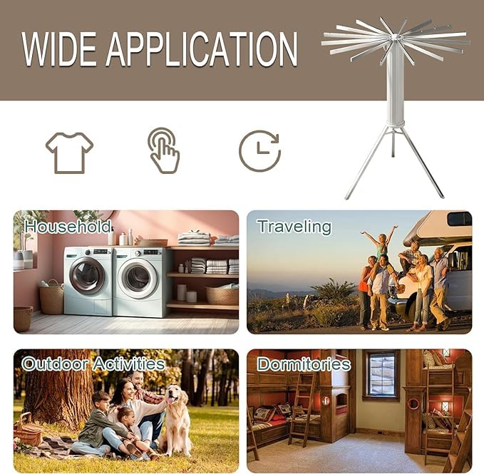 Folding Tripod Clothes Drying Rack