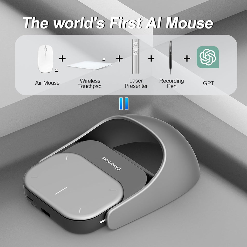 5-In-1 AI Powered Air Mouse with Recorder